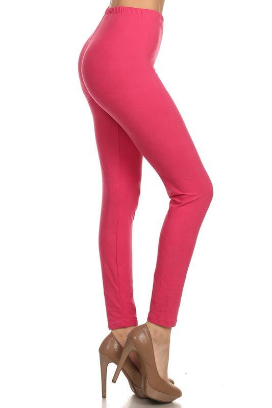 High rise, solid leggings
