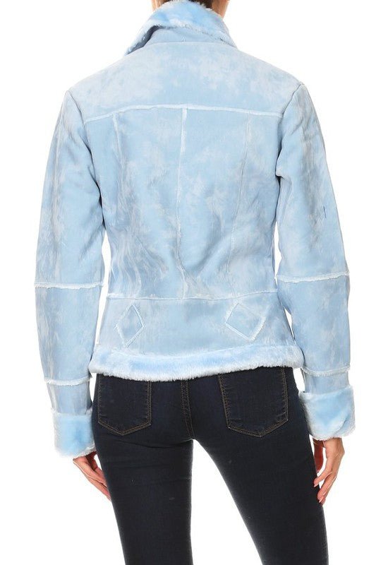 Faux suede jacket