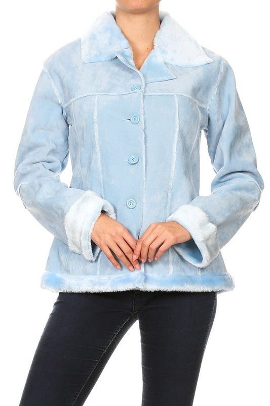 Faux suede jacket