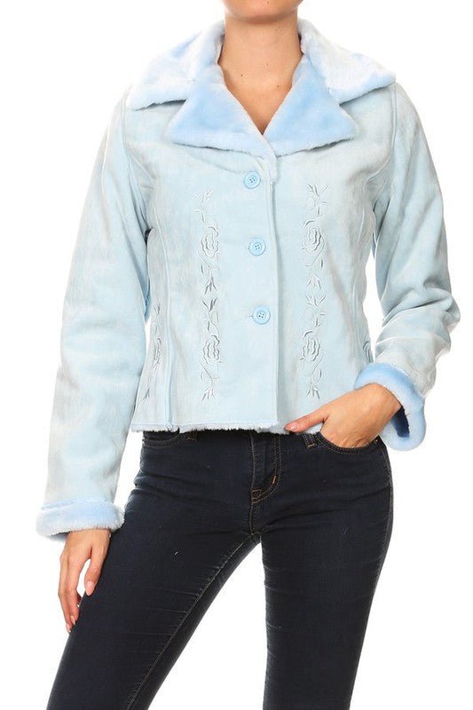 Faux suede jacket