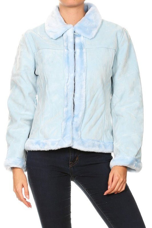 Faux suede jacket