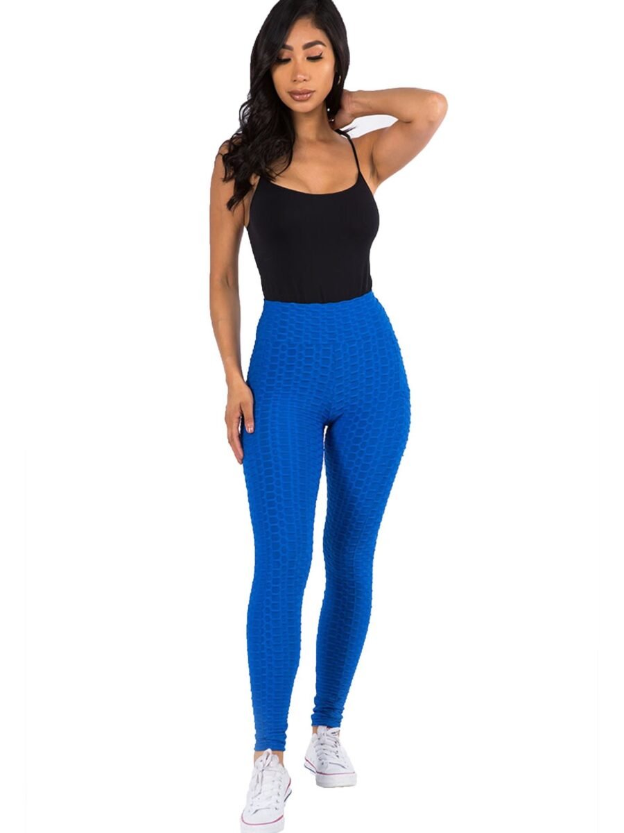 Solid textured BUTT LIFTED leggings